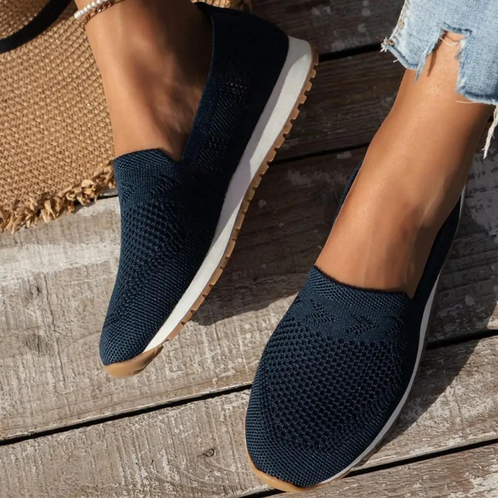 Women Flat Slip on White Shoes Woman Lightweight White Sneakers Summer Autumn Casual Chaussures Femme Basket Flats Shoes