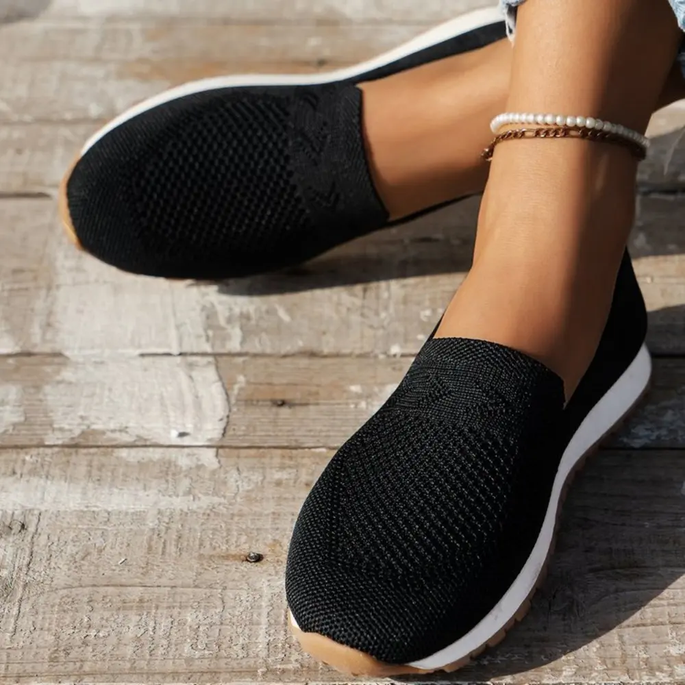 Women Flat Slip on White Shoes Woman Lightweight White Sneakers Summer Autumn Casual Chaussures Femme Basket Flats Shoes