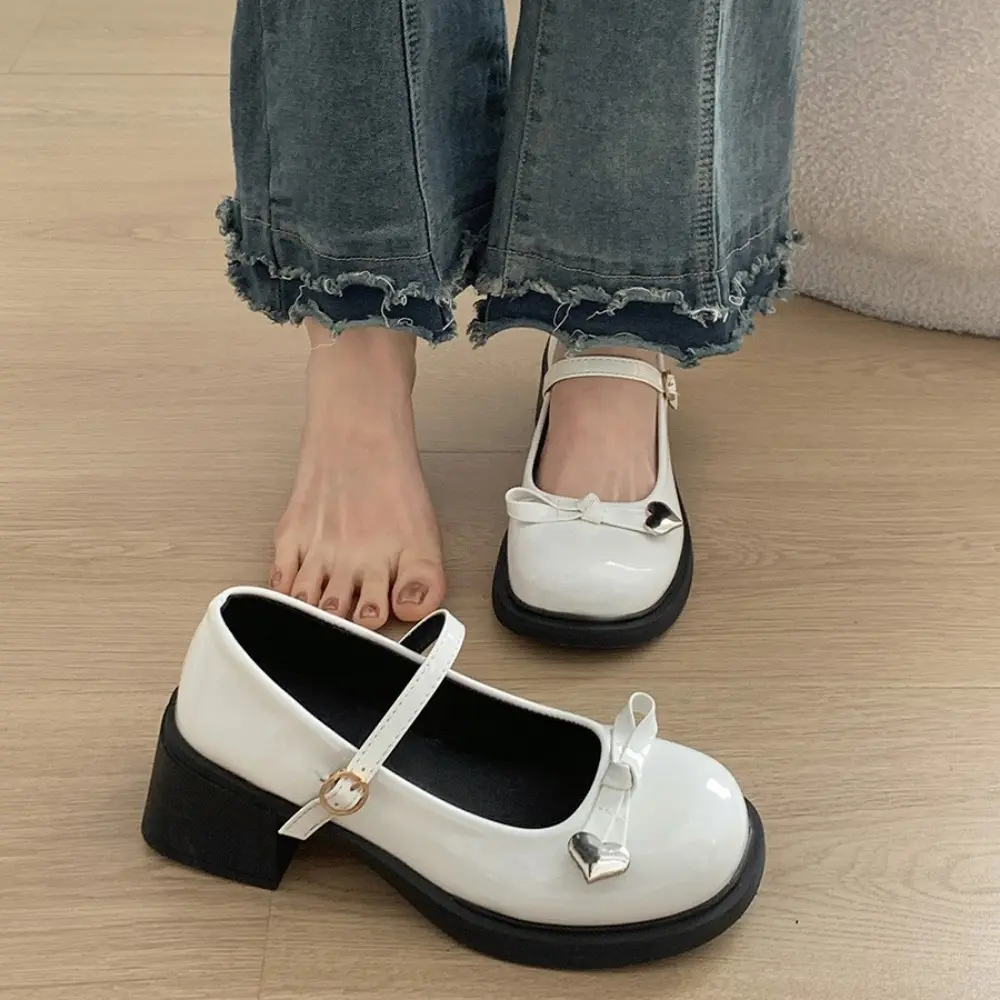 New Mary Jane Shoes Women's Elegant Low Heel Shoes Fashion Casual Buckle Single Shoes Ladies College Style Footwear Single Pumps