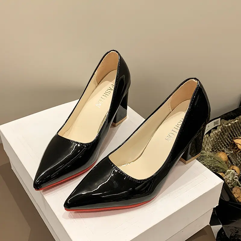 Fashion Heels Luxury Bridal Shoes Women Thick Heel Mary Jane Shoes New High Heels Women Pink Ladies Shoes Size 43