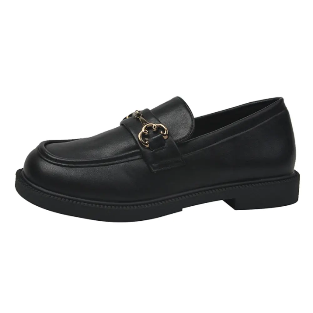 Women's Casual Loafers 2024 New PU Waterproof Thick-soled Women's Shoes Elegant Bow Designer Office Shopping Zapatillas Mujer