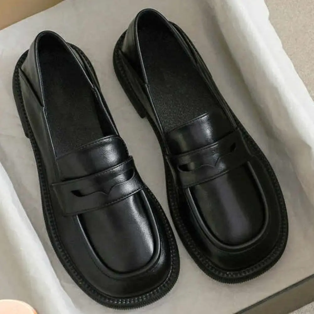 New Japanese Style College Student Shoes Cosplay Lolita Shoes for Women/Girl Fashion Black/Coffee Uniform Platform Shoes 2024