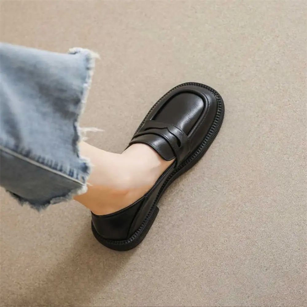 New Japanese Style College Student Shoes Cosplay Lolita Shoes for Women/Girl Fashion Black/Coffee Uniform Platform Shoes 2024