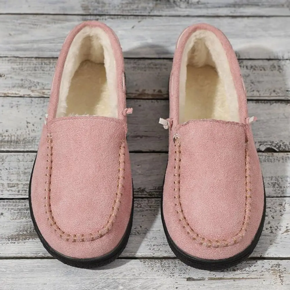 Beautiful New Lofu Shoes Casual Winter Women's Indoor Fluffy Warm Boots Outdoor Non-slip Flat Shoes