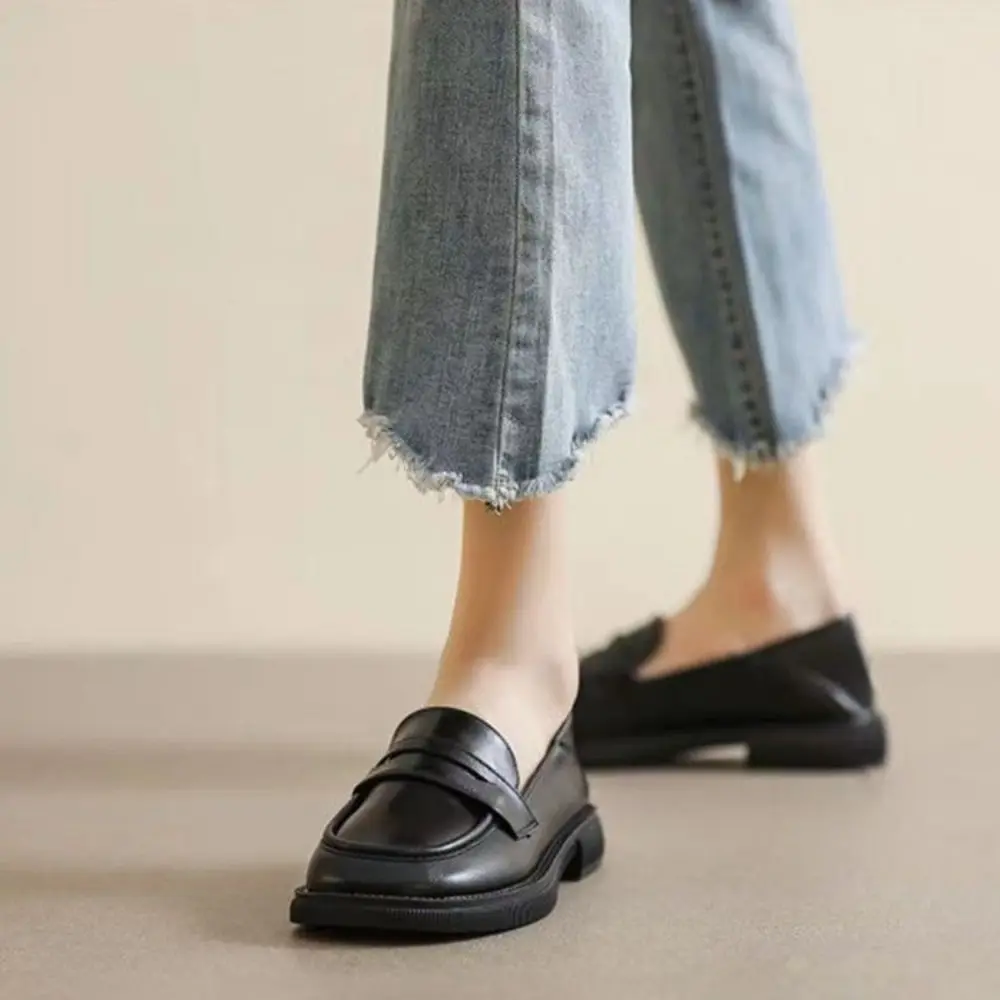 New Japanese Style College Student Shoes Cosplay Lolita Shoes for Women/Girl Fashion Black/Coffee Uniform Platform Shoes 2024