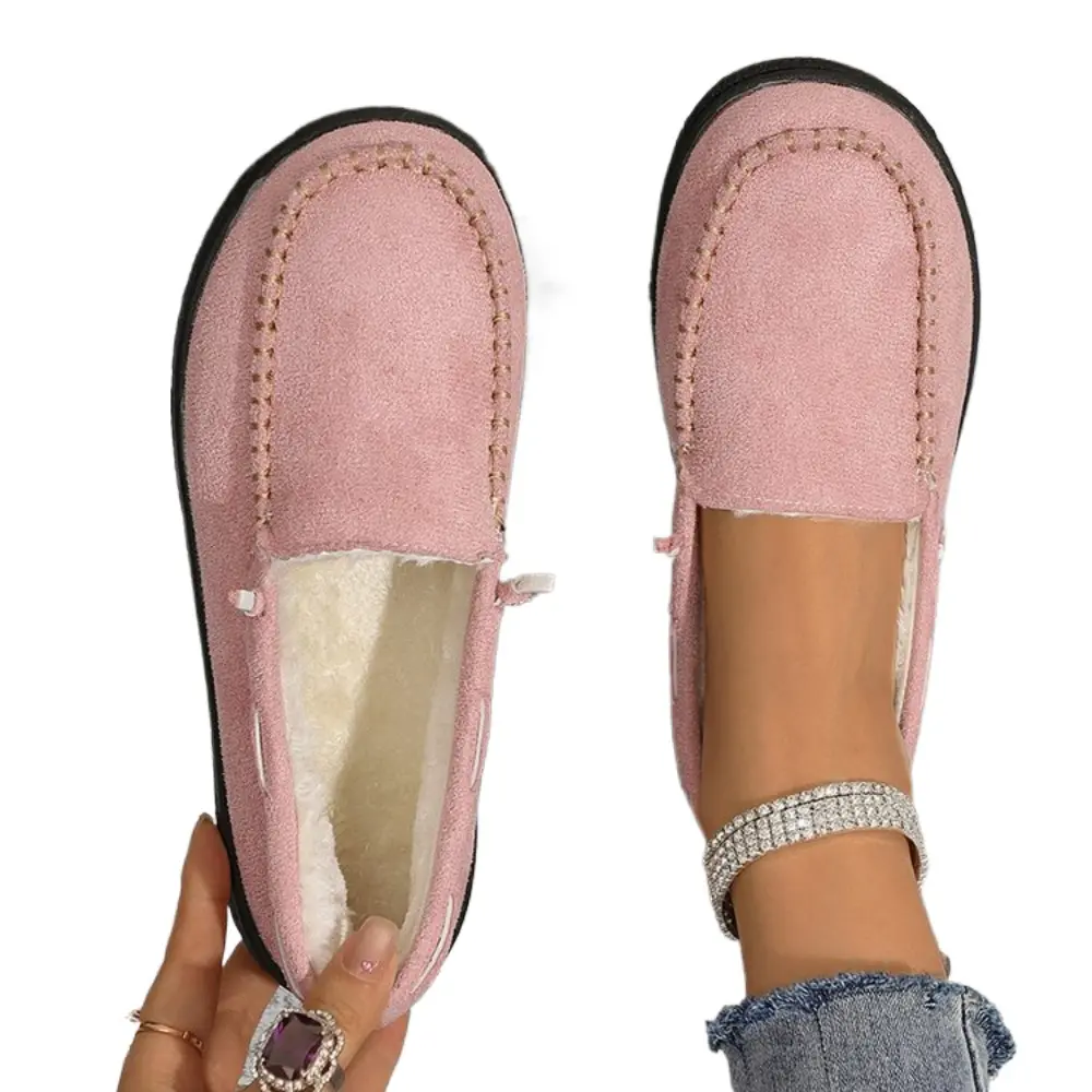 Beautiful New Lofu Shoes Casual Winter Women's Indoor Fluffy Warm Boots Outdoor Non-slip Flat Shoes