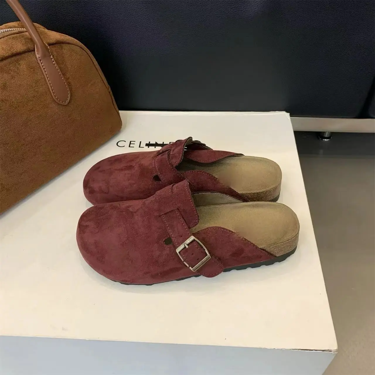Top Quality Leather Cork Slippers New Men's and Women's Fashion Summer Versatile Sandals Soft Soled Casual Sandals
