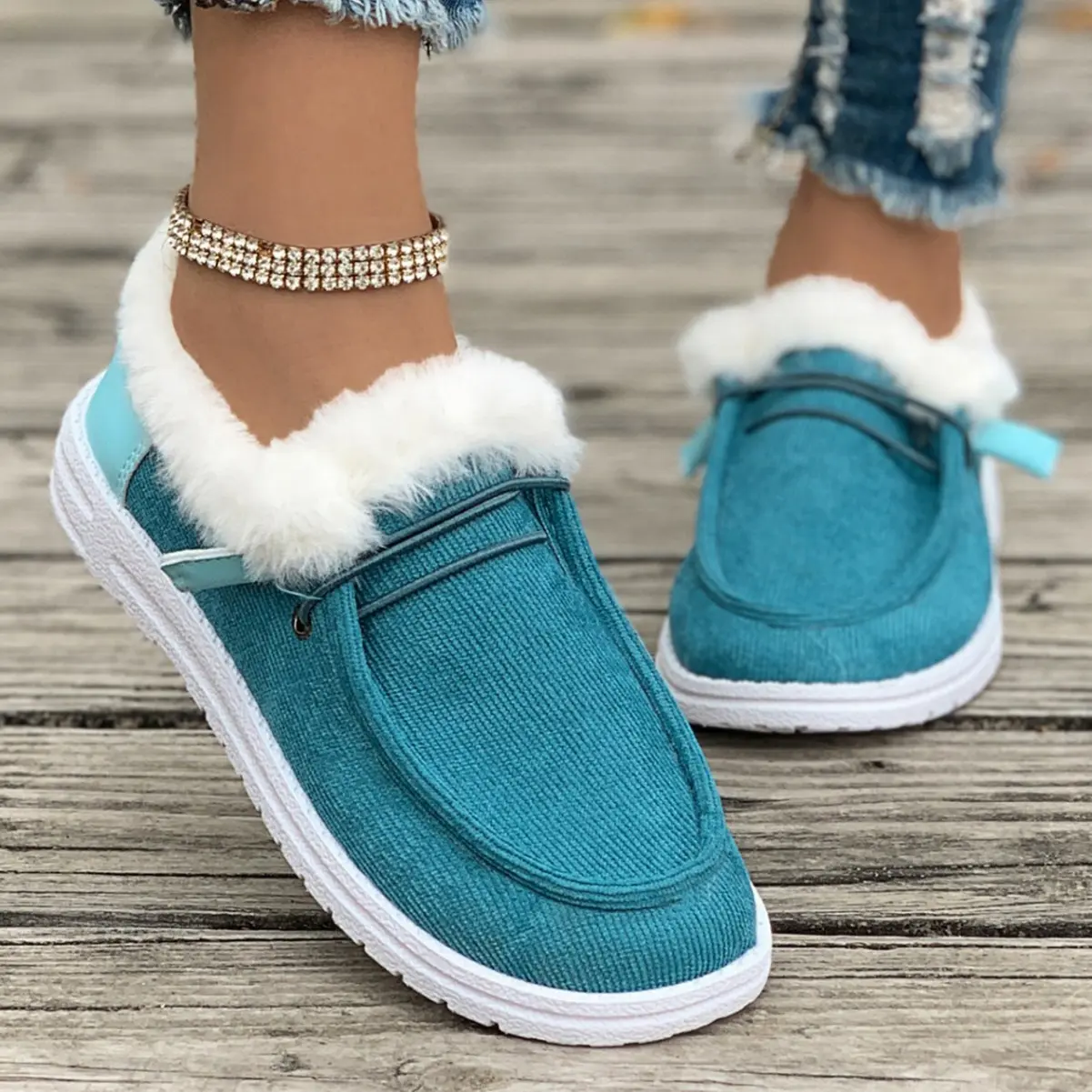 Women Boots Winter New Thick Bottom Snow Boots Female Plus Velvet Thickened Hairy Big Size Cotton Shoes Woman