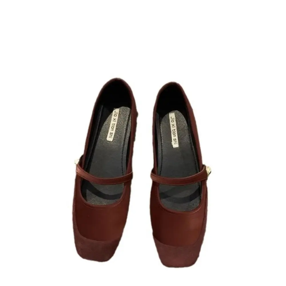New Spring Designer Mary Jane Shoes Women's Elegant Square Toe Shoes Women Flat Shoes Fashion Casual Dress Outdoor Ballerinas
