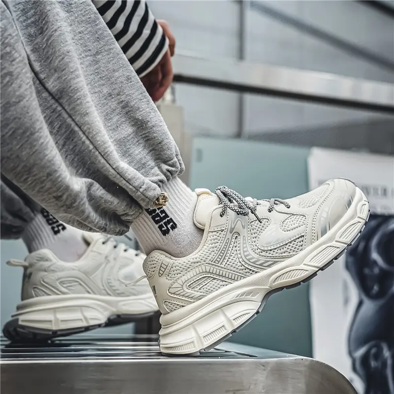 Women's Luxary Chunky Sneakers Trend Fashion Mesh Breathable Shoes for Men Sports Running Casual Ladies Fitness Vulcanize