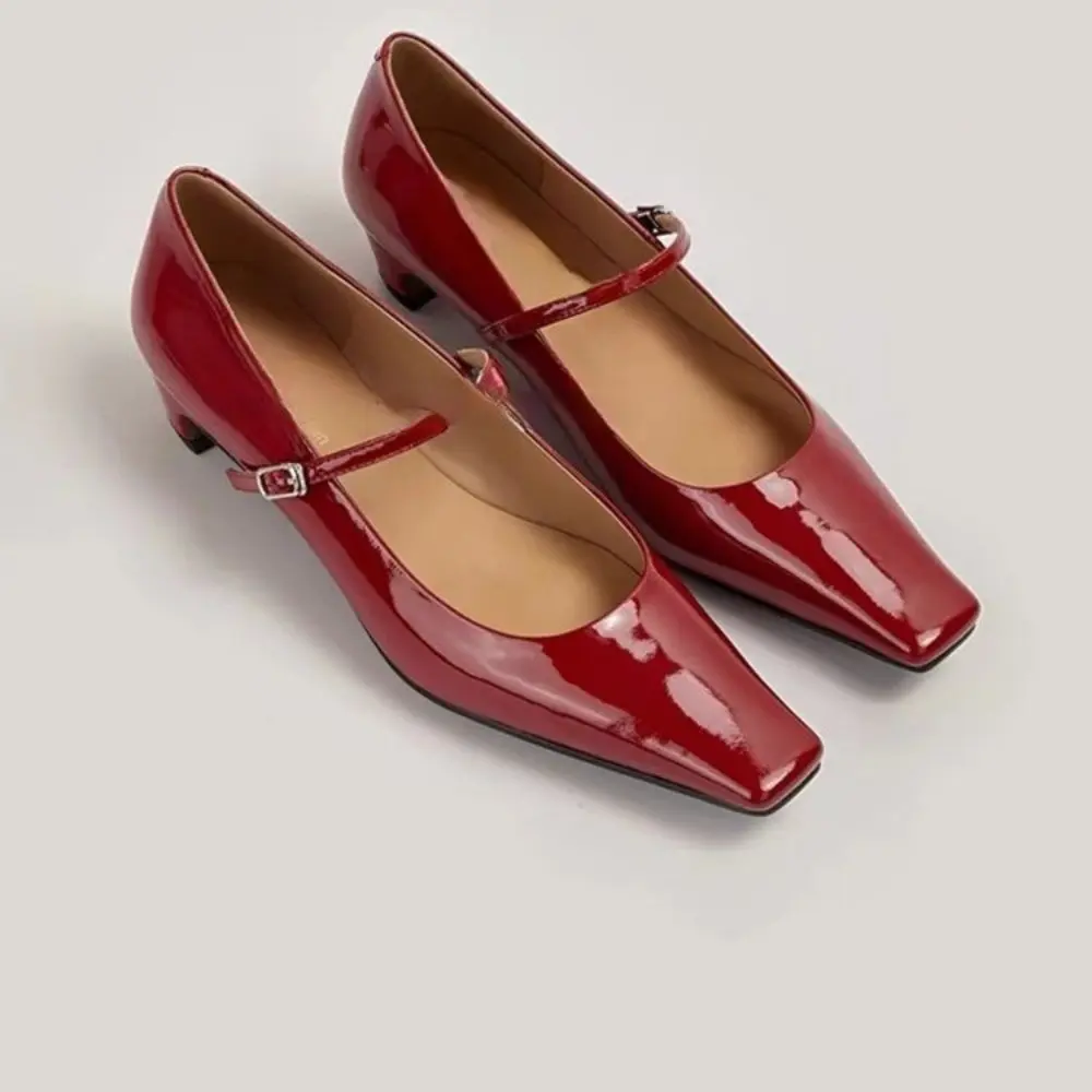 Pointed Toe Women Loafers Black Brown White Casual Mules Shoes Belt Buckle Shallow Slip on Low Flat Heeled Party Pumps Size 40