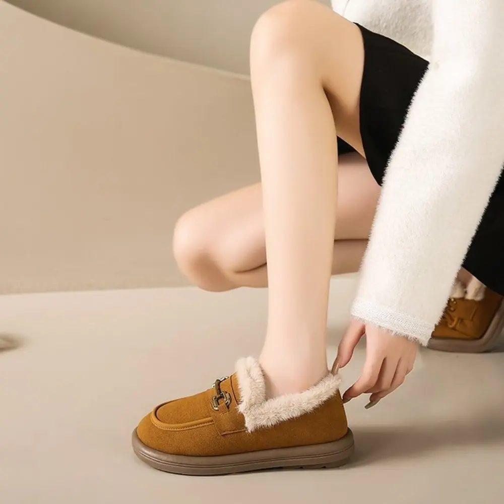 2024Le Fu Shoes Pregnant Women's Anti Slip Snow Boots Women's Winter Outerwear Soft Bottom Versatile Plush Casual Cotton Shoes