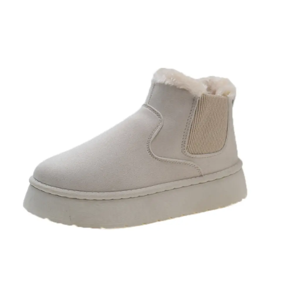 Winter Boots Women New Rubber Thick Sole Ankle Boots for Outdoor Elevated Comfort Warm Walking Cotton Shoes Fashion Snow Boots