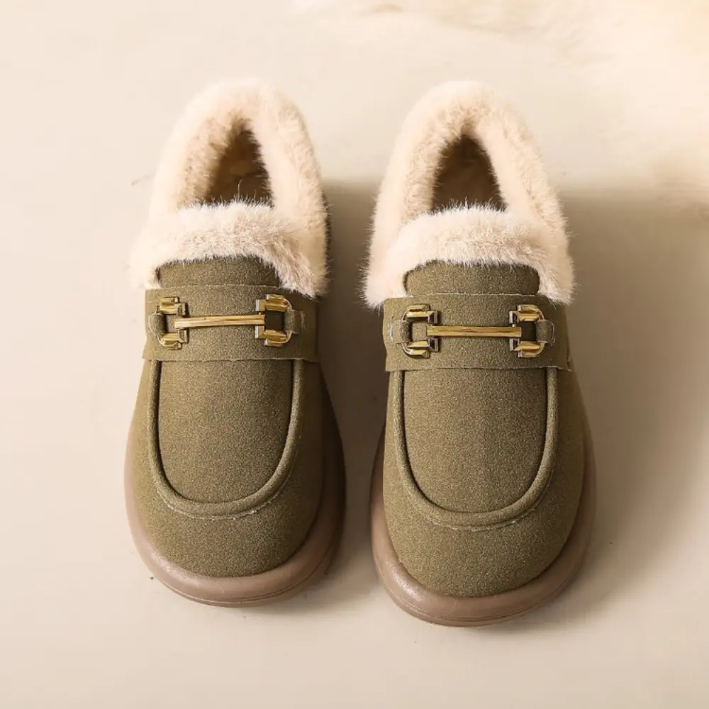 2024Le Fu Shoes Pregnant Women's Anti Slip Snow Boots Women's Winter Outerwear Soft Bottom Versatile Plush Casual Cotton Shoes