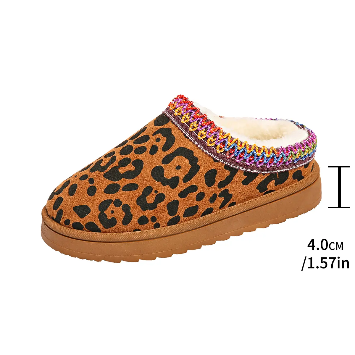 Snow Boots for Women 2024 Winter New Cashmere Warm Thick Soles Without Heel-covered Hair Half Slipper Cotton Shoes for Women