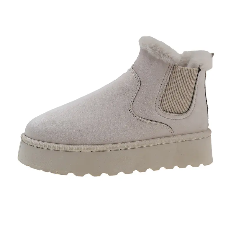 Winter Boots Women New Rubber Thick Sole Ankle Boots for Outdoor Elevated Comfort Warm Walking Cotton Shoes Fashion Snow Boots