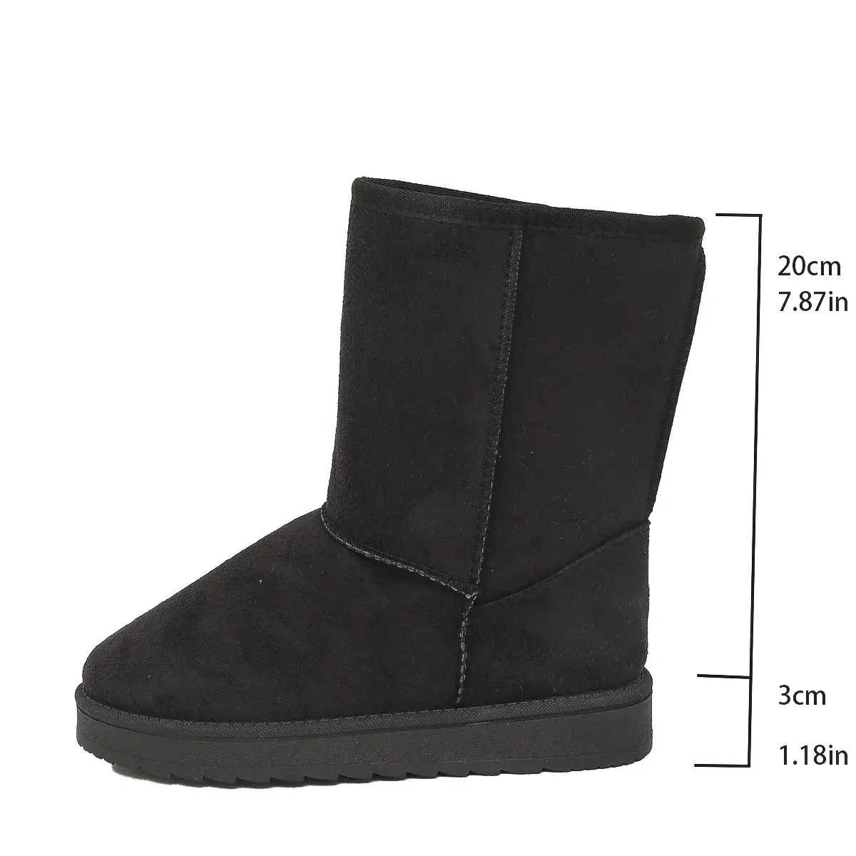 Brand Women's Shoes Australian Boots Winter Footwear Round Toe Flat Heel Boots-Women Fashion Snow Low 2024 Ladies Ankle Cotton