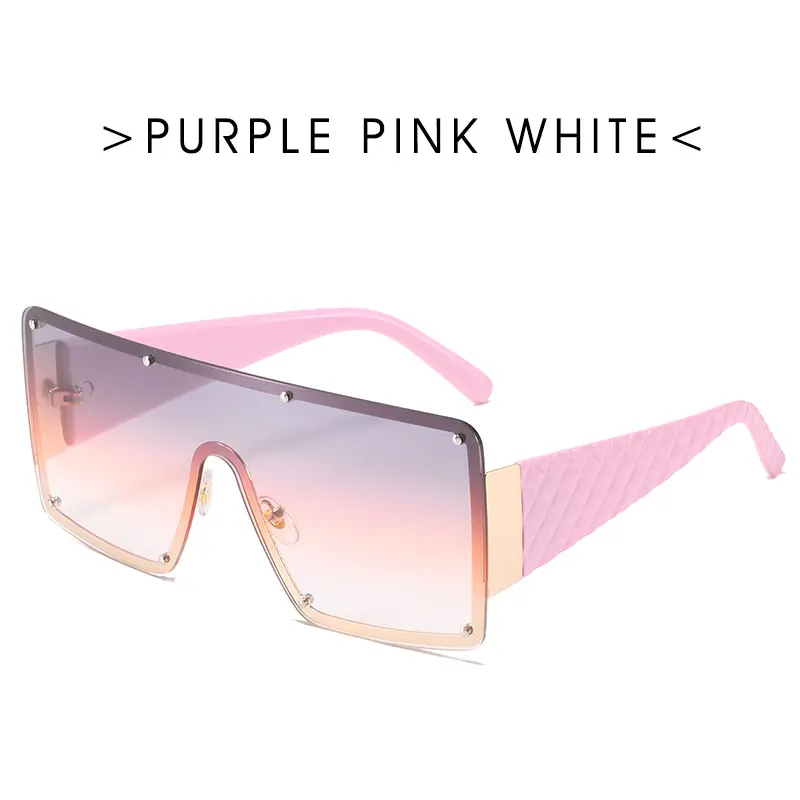 Fashionable Large Frame Sunglasses Women Modern Wide Edge One-Piece Glasses Luxury Brand Design Outdoor Sunshade Eyewear Uv400