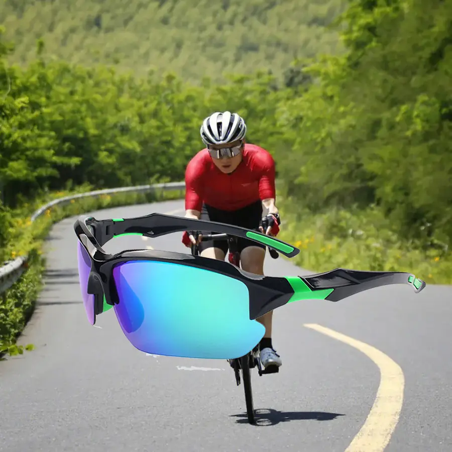 New Fashion Sports Half Frame Polarized Sunglasses Men Outdoors Running Sun Glasses Lightweight Eye Protection Glasses Women