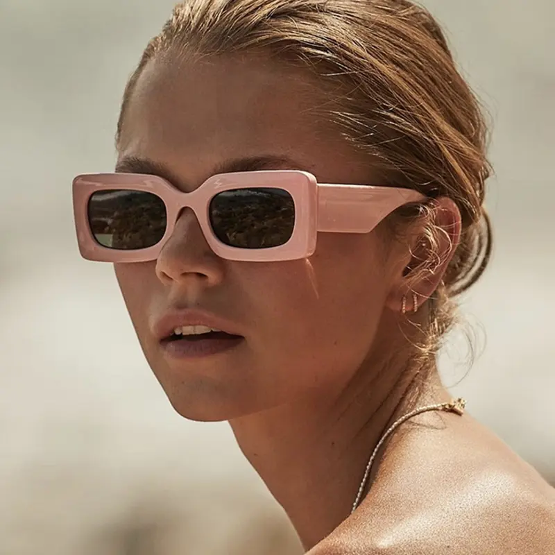 New Fashion Women Sunglasses Trendy Jelly Color Square Sun glasses Men Outdoor Beach Party Eyewear Sunshade Eyeglass Uv400