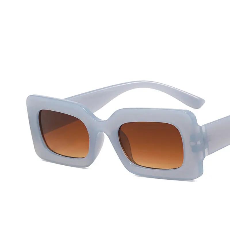 New Fashion Women Sunglasses Trendy Jelly Color Square Sun glasses Men Outdoor Beach Party Eyewear Sunshade Eyeglass Uv400