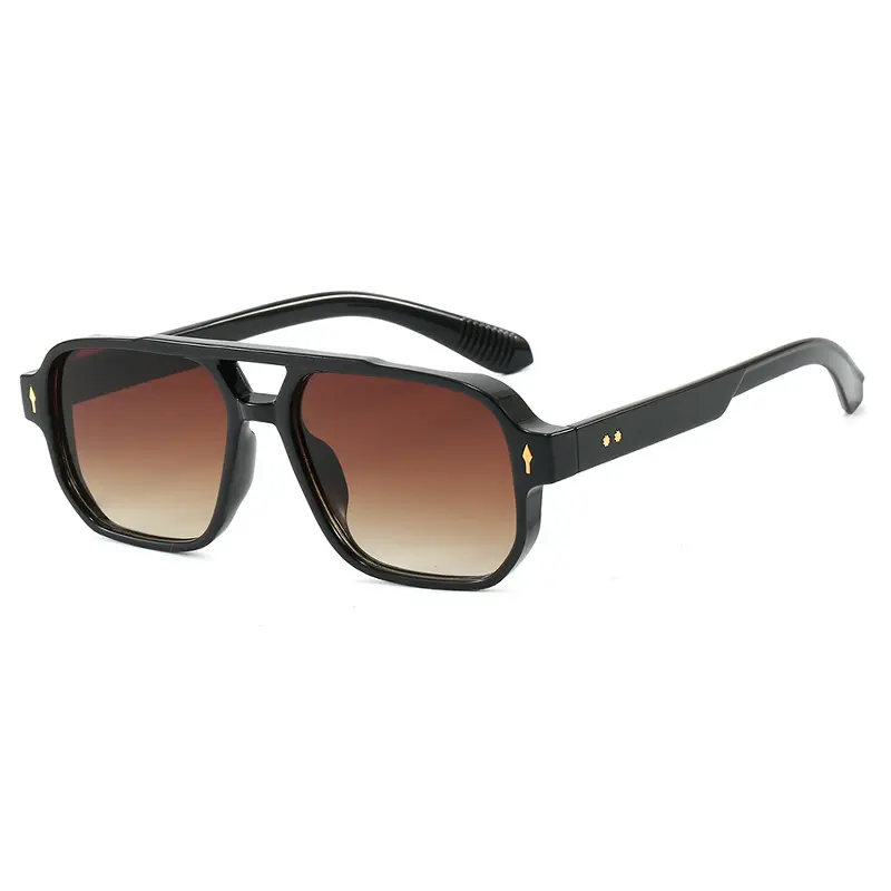 New Fashion Sunglasses Pilot Rice Nail Small Frame Polygonal Women Retro Frame Sun Glasses Men Decorative Outdoor Eyewear Uv400