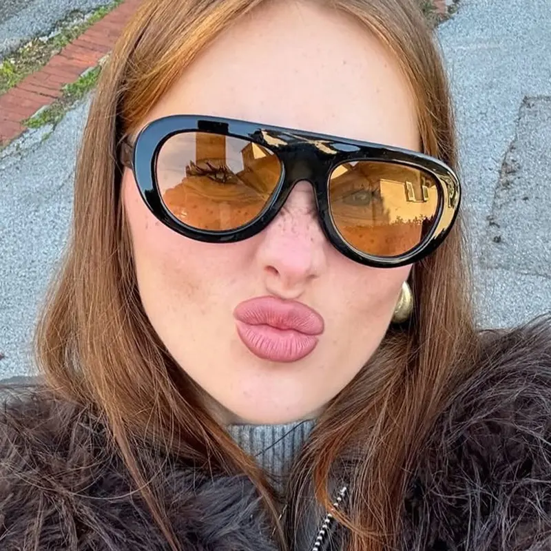 2025 New Small Frame Toad Round Sunlasses for Women Fashion Outdoor Sunshade Eyewear Men Uv400 Luxury Brand Design Eyeglass