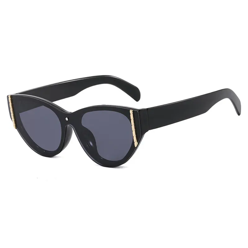 New Fashion Women Cat Eye Sunglasses Retro Frameless Outdoor Sunshade Sun Glasses Eyeglass Uv400 Luxury Brand Design Eyewear