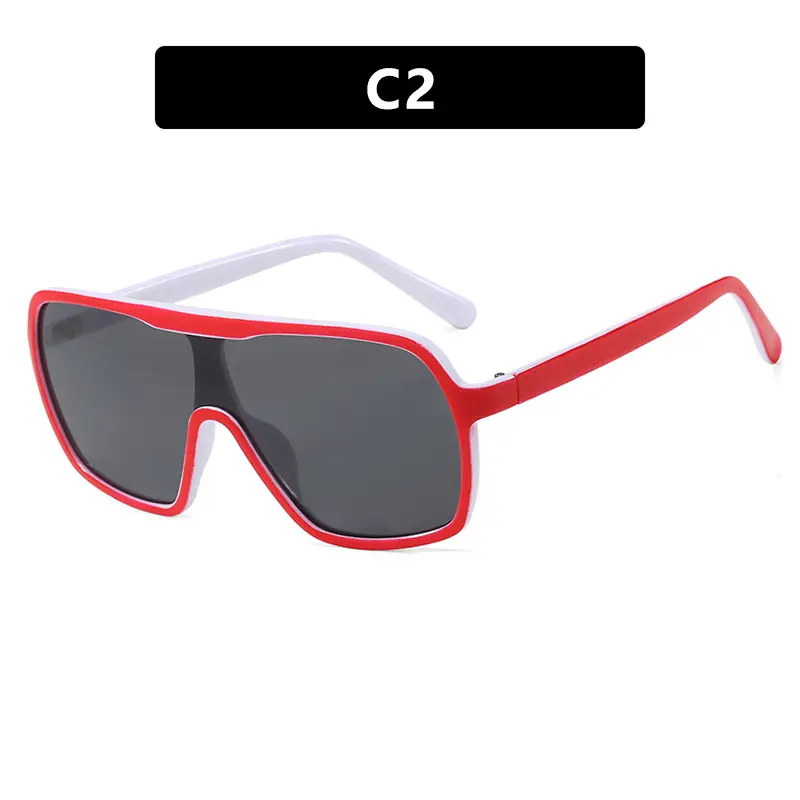 2025 New Fashion Sunglasses Integrated Large Frame Eyewear Retro Large Frame Outdoor Cycling Windproof Sunshade Eyeglass Uv400