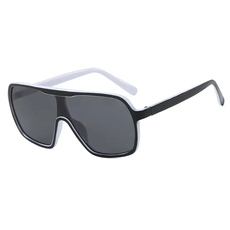 2025 New Fashion Sunglasses Integrated Large Frame Eyewear Retro Large Frame Outdoor Cycling Windproof Sunshade Eyeglass Uv400