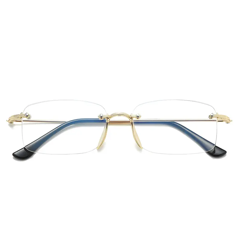 Borderless Reading Glasses Men Business Metal Glasses for Reader Mens Presbyopia Optical Eyeglasses +1.0 1.5 2.0 2.5 3.0 3.5 4.0