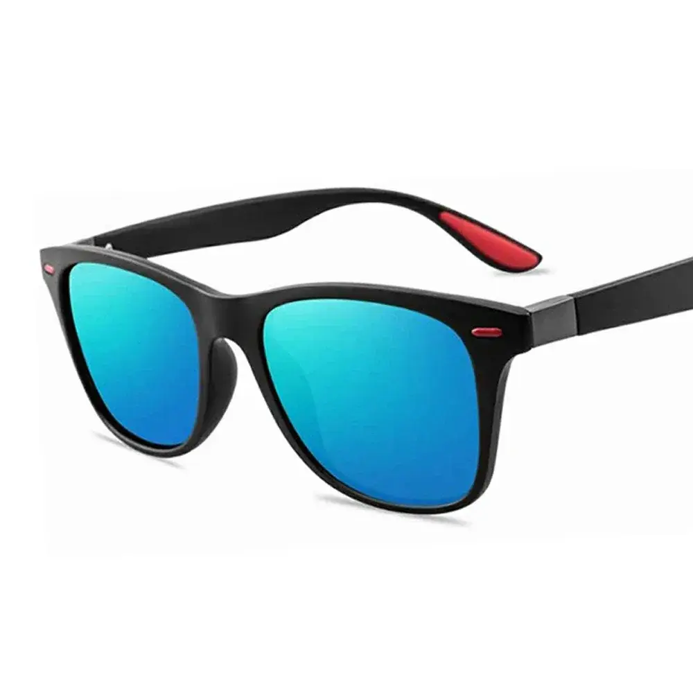 Classic Fashion Sunglasses for Travel Fishing Cycling, Polarized Sun Glasses Men Women Square with UV400 Protection