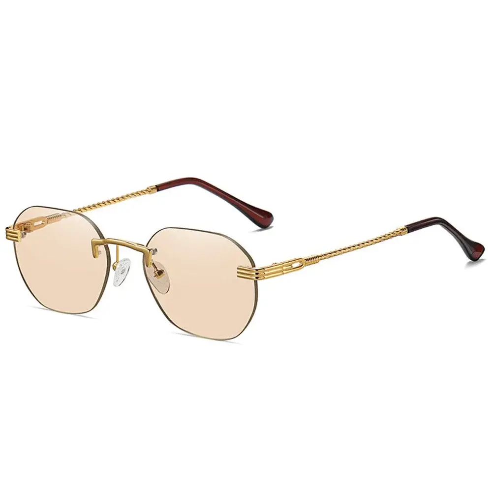 Men's Round Sunglasses Retro Metal Gold Black Brown Classic Sun glasses Fashion Woman Accessories Gifts Drop ship