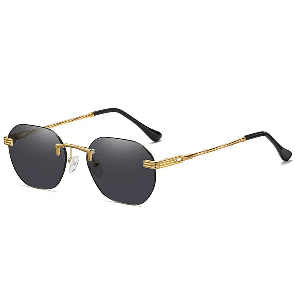 Men's Round Sunglasses Retro Metal Gold Black Brown Classic Sun glasses Fashion Woman Accessories Gifts Drop ship