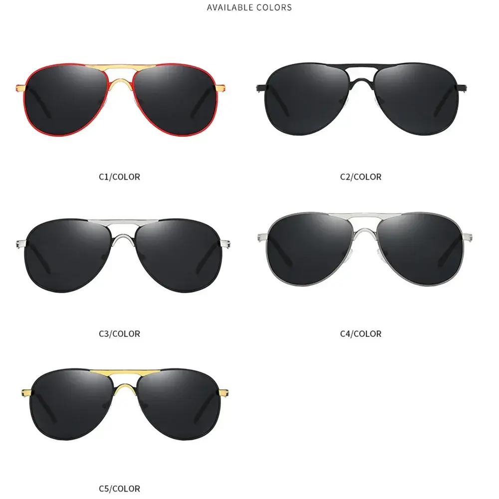 Luxury Polarized Sunglasses Men Women Driving Fishing Retro Sun Glasses Brand Designer Male Metal Sunglasses For Man UV400