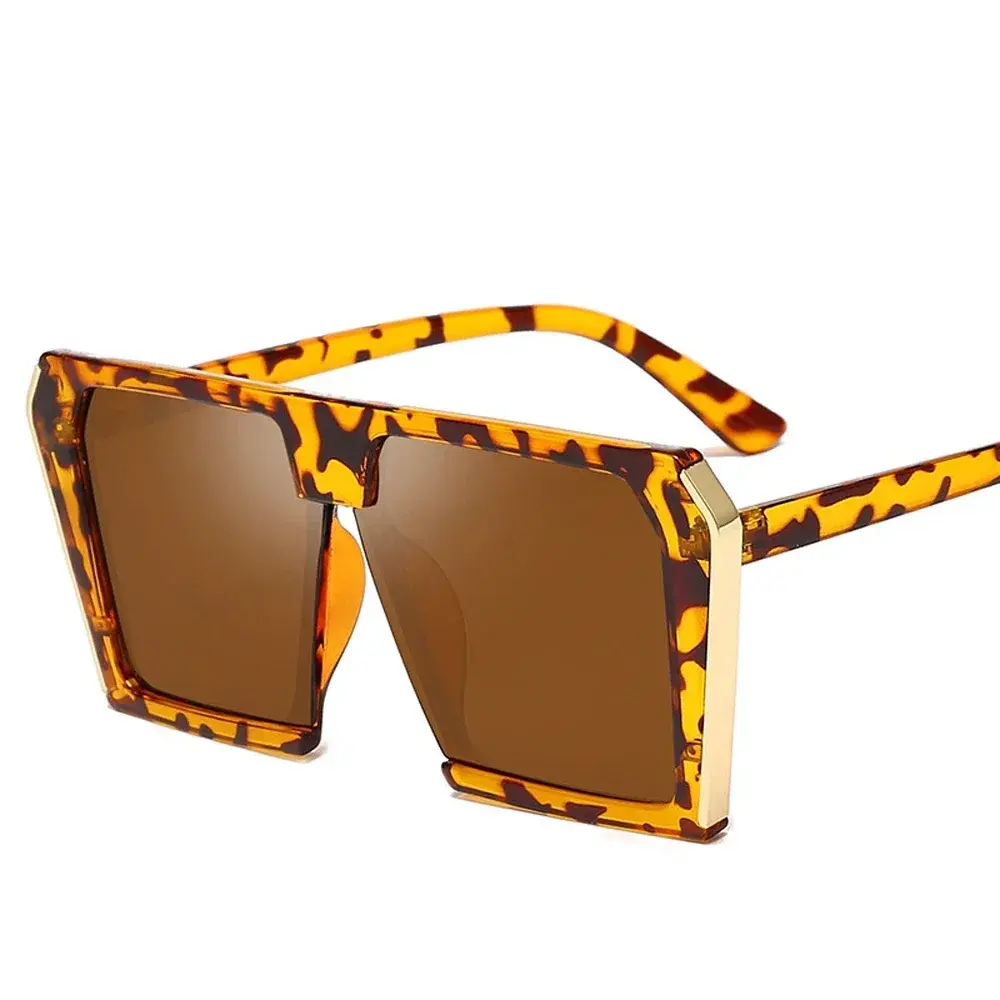 Oversized Square Sunglasses Fashion Women Metal Gradient Sun glasses Luxury Lady Sunglass Eyewear UV400 Shades gafas de sol
