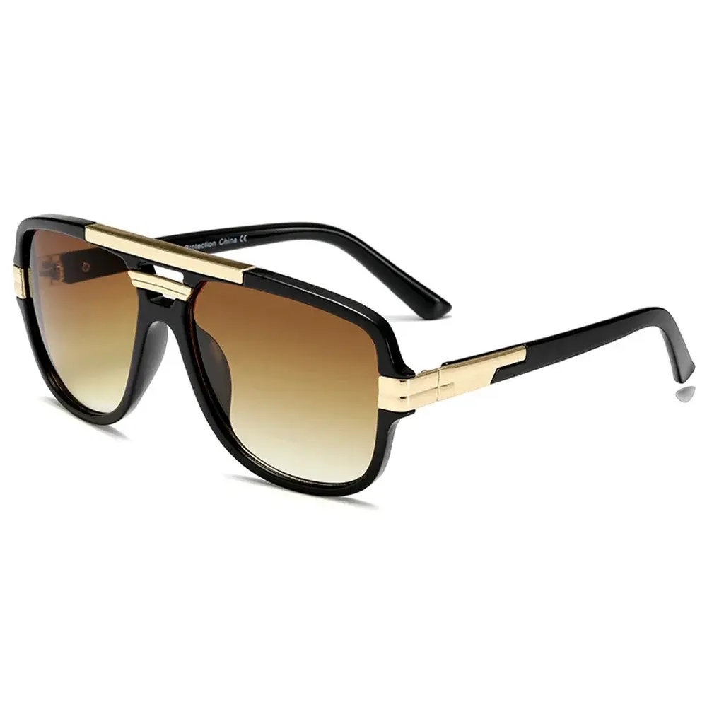 MUSELIFE Classic Luxury Men Sunglasses Glamour Fashion Brand Sun Glasses For Women Mirrored Retro Vintage Square Designer Shades