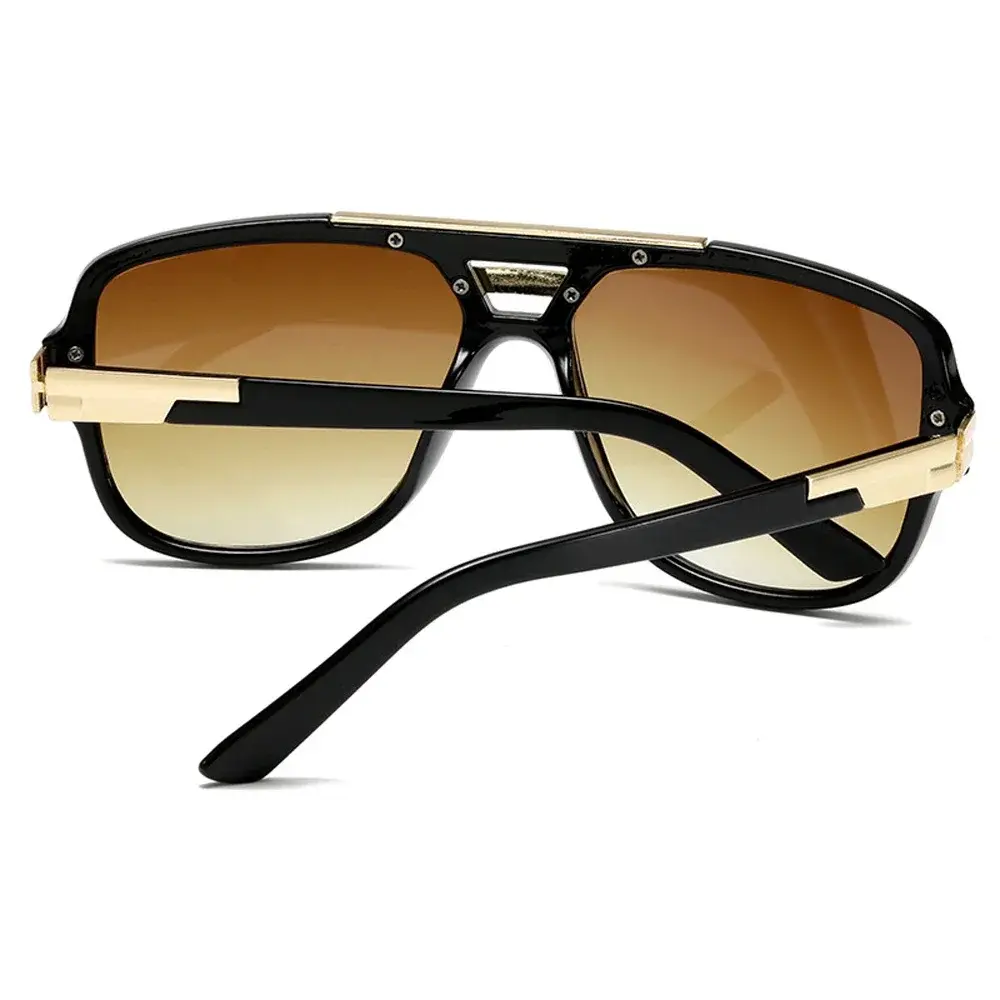MUSELIFE Classic Luxury Men Sunglasses Glamour Fashion Brand Sun Glasses For Women Mirrored Retro Vintage Square Designer Shades