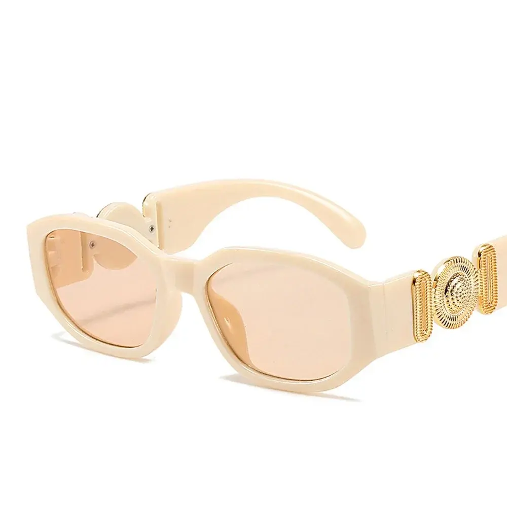 Retro European and American Women's Sunglasses Korean Fashion Sunglasses Cool Male Stars Same Style Personality Box Metal High