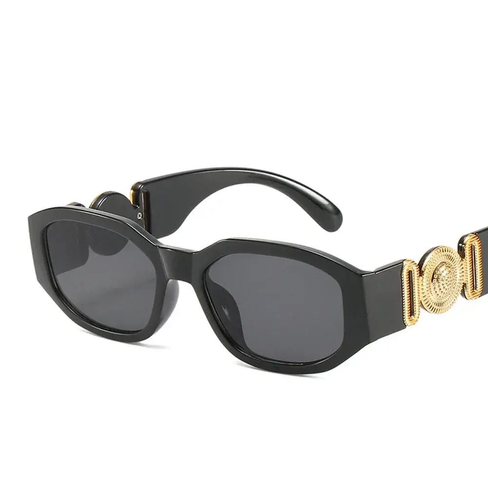 Retro European and American Women's Sunglasses Korean Fashion Sunglasses Cool Male Stars Same Style Personality Box Metal High