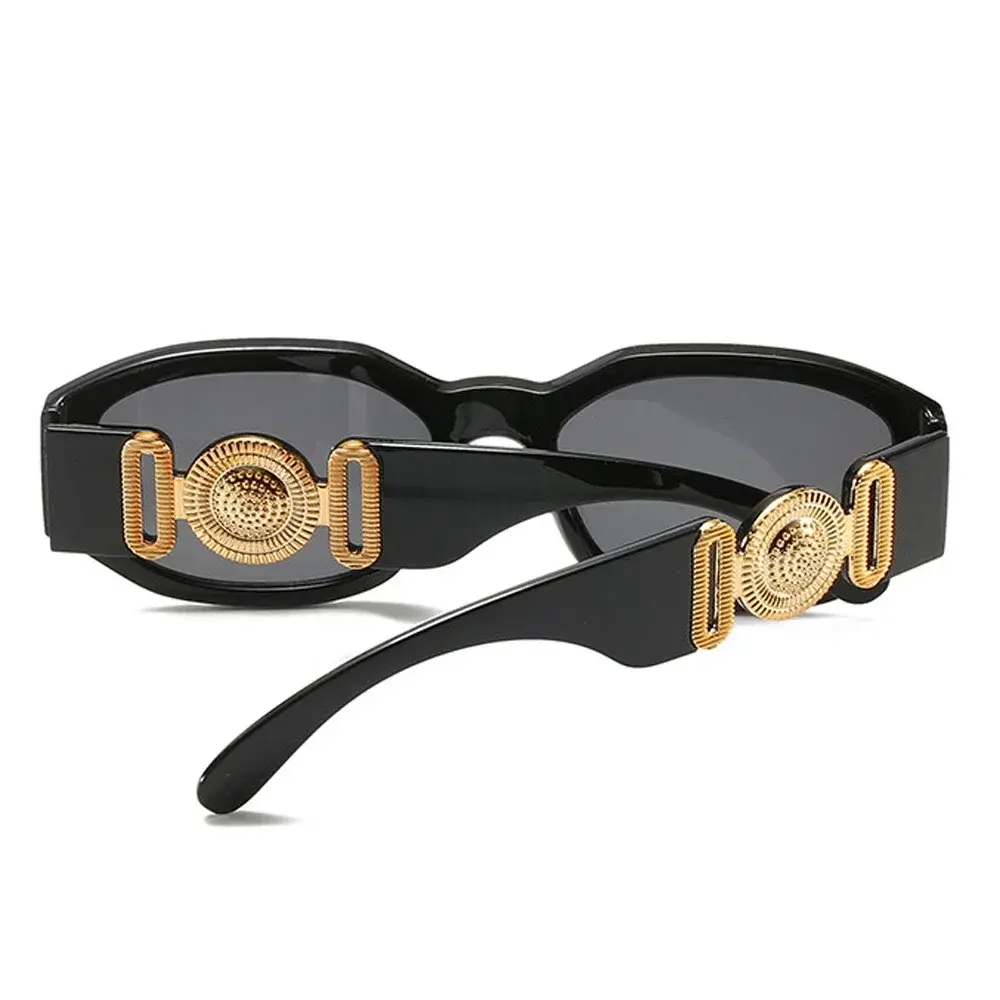 Retro European and American Women's Sunglasses Korean Fashion Sunglasses Cool Male Stars Same Style Personality Box Metal High