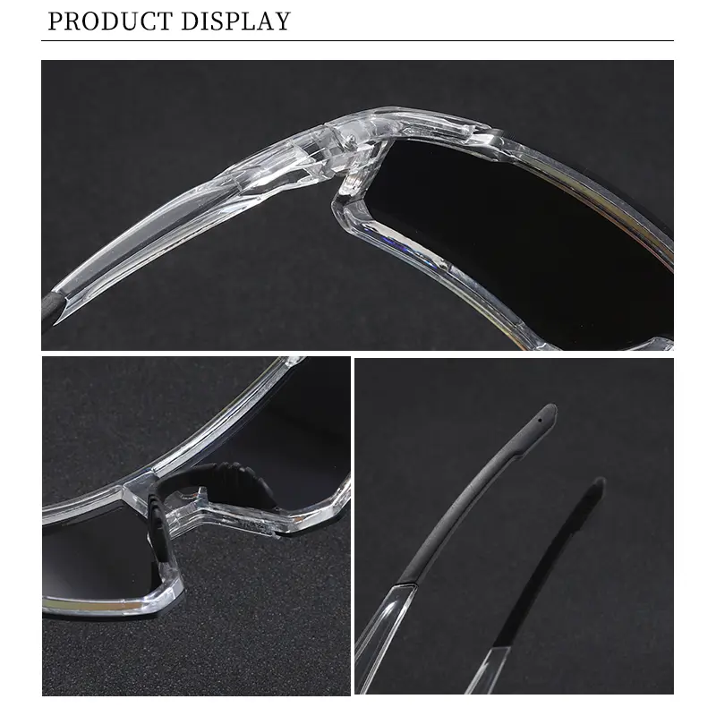 RUISIMO Oversized Sports Sunglasses Men 2025 New in Punk Mirror Outdoor Skiing Goggle Trendy Wrapped Round Anti-UV Riding Shades