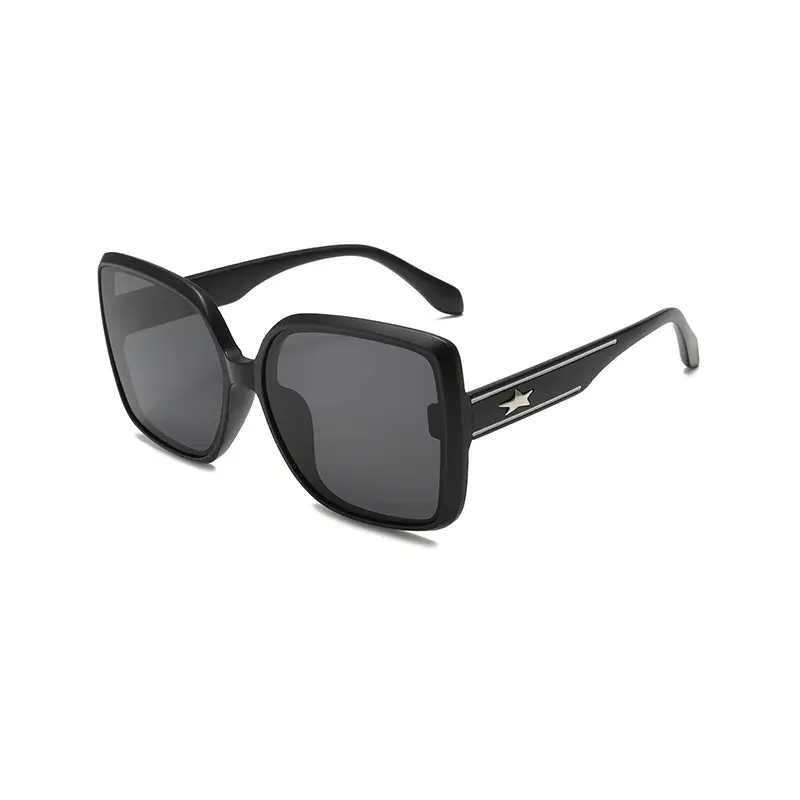 2PACK Large Square Frame Sunglasses Europe and The United States Fashion Trend Personality Net Red Lady Travel Sun Glasses