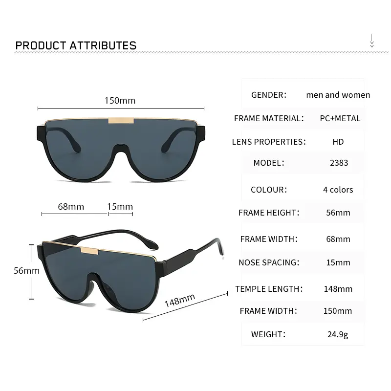 RUISIMO Vintage Semi-round Sun Glasses Women Fashion Monoblock Outdoor Goggle Shades Ins Trending 2025 New Design Sunglasses