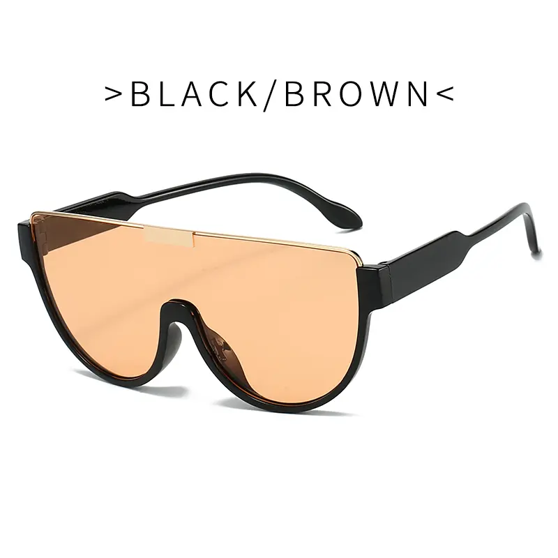 RUISIMO Vintage Semi-round Sun Glasses Women Fashion Monoblock Outdoor Goggle Shades Ins Trending 2025 New Design Sunglasses