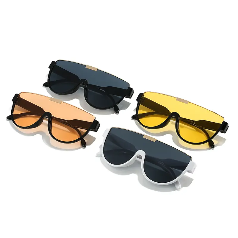 RUISIMO Vintage Semi-round Sun Glasses Women Fashion Monoblock Outdoor Goggle Shades Ins Trending 2025 New Design Sunglasses