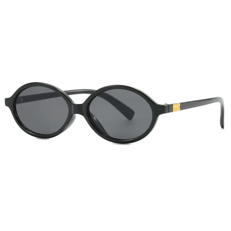 2PACK Sexy Small Oval Sunglasses for Women 2024 Brand Designer Fashion Luxury Shades UV400 Black Eyewear Men Vintage Sun Glasses