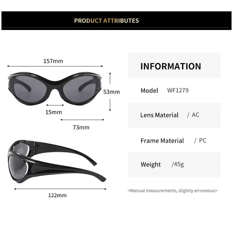 Oversized Punk Sport Sunglasses Women Men Luxury Brand Designer Hip Hop One Piece Y2K Sun Glasses