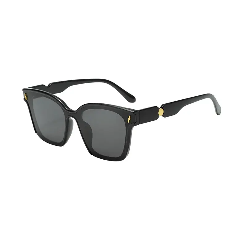 2PACK New Fashion Full-frame Korean Light Luxury One-piece Square Large Frame Sunglasses Holiday Travel Sunscreen Sunglasses