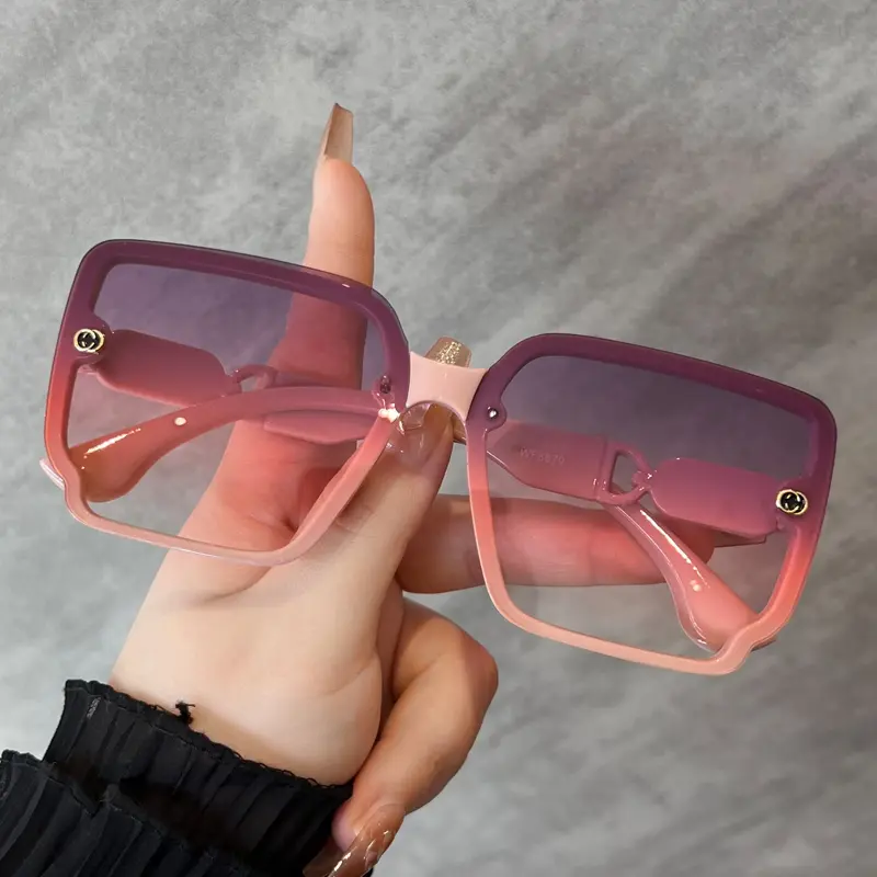 Sunglasses for Women New Fashion Rimless Eyeglasses Gradient Sunglasses Lady Vintage Classic Fashion Eyewear